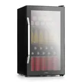 Klarstein Beersafe XXL Onyx Kühlschrank 80 Liter 3 Böden Panoramaglastür 10034848