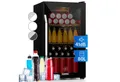 Klarstein Getränkekühlschrank Beersafe XXL Onyx Getränkekühlschrank 80 L Glastür schwarz, 84.5 cm hoch, 47.4 cm breit, Bier Hausbar Getränkekühlschrank Flaschenkühlschrank Glastür
