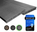 Endorphin® WPC Terrassendielen Komplettbausatz Hohlkammer Diele Hellgrau 10 qm