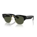 Ray-Ban RB0316S Mega Clubmaster Schwarz auf Arista (901/31) – 53 mm, Schwarz/G, 53/21/145