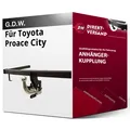 Für Toyota Proace City Typ BPZ (G.D.W.) Anhängerkupplung horizontal abnehmbar