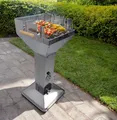Edelstahl Holzkohlegrill Trichtergrill Kohlegrill Standgrill Grillrost BBQ Grill