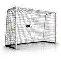 Racetex Fussballtore für Garten Kinder und Erwachsene [ENORM ROBUST] - Fußballtor Kinder mit stabiler Stahlrahmen Front - Fußballtore Stahl 300cm - Weiß