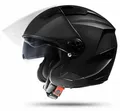 Motorradhelm Schwarz matt Größe: L mit Visier und Sonnenblende Jet Helm Piloten
