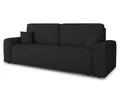 Schlafsofa Spark – Sofa mit Schlaffunktion und Bettkasten, Bonellfederkern, Cordbezug, große Schlaffläche, modernes Polstersofa & Bettsofa (Schwarz (Poso 135))