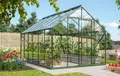 Vitavia Gewächshaus, Treibhaus Merkur 9900 grün, 2,57x3,83 m, Glas, Fundament