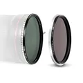 NiSi 82mm Swift VND Kit - True Color 1-5 Blenden Variable ND Filter + ND16 (4 Blenden) Neutral-Graufilter