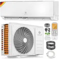 KESSER® Klimaanlage Set Split, WiFi/App Funktion Klimagerät, Kühlen /Heizen , 9000 BTU/h (2.600W) sehr leise, Kältemittel R32, Fernbedienung, Timerfunktion, Montagematerial, Weiß