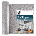 AQUILA Profi Malervlies 50m x 1m, 220 g/m², Kein Durchsickern, hochwertiges Abdeckvlies zum Streichen, Schutz für Böden & Möbel, rutsch- & reißfest, Made in Germany