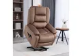 HOMCOM Relaxsessel Fernsehsessel mit Aufstehhilfe Elektrisch, mit Liege-/ Wärmefunktion (TV Sessel, 1-St., Relaxsessel), für Wohnzimmer, Schlafzimmer, Braun