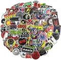 Rock'n'Roll Musik Aufkleber Set, 100 Stück, Vinyl, , für Laptop, Helm, Skateb...