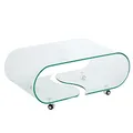 riess-Ambiente.de Extravaganter Glas Couchtisch FANTOME 90cm transparent Glastisch Tisch Wohnzimmer