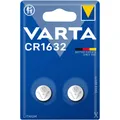 Varta CR1632 3V Lithium Knopfzelle Batterie 2er Pack Autoschluessel / Spielzeug