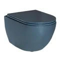 Wand WC Combi-Pack Elanda Wand-WC blue royal matt spülrandlos WC Sitz Softclose