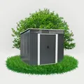 Grindi - Gerätehaus Metall Ribes I - Gartenhütte - Gartenhaus - Geräteschuppen 193x238x202 cm Schiebetür - Garten Schrank - Fahrradgarage - Shelter - Gartengerätehaus - Tiny House