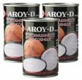 [ 3x 400ml ] AROY-D Kokosmilch Kokosnussmilch Cocosmilch Coconut Milk