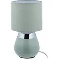 Relaxdays Nachttischlampe Eisen Stoff Grün Touch 32 cm x 18 cm 0,7 kg
