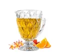 Sendez Wasserkrug mit Henkel 1L Relief Glaskrug Glaskaraffe Karaffe Krug Saftkrug