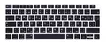 Keystickers Russisch/Deutsche Silikon Abdeckung für MacBook Air 13.3" A1932 (2018 Release) mit europäischer Enter-Taste | Russian/German Silicon Cover - SCHWARZ