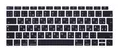 Russische / Deutsche Silikon Abdeckung für MacBook Air 13.3" A1932, 2018 Release