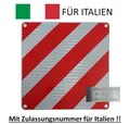 Warntafel ALU 50x50cm für Italien mit offizieller Typengenehmigung