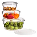 Trendglas Jena Mikrowellen-Set CENTRIC GP, 9-teilig, Mikrowellen Glas Schüssel 