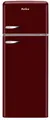 Amica KGC 15631 R Retro-Kühl-Gefrierkombination, 55 cm breit, 144 cm hoch, 206 L, Automatische Abtauung, FrostControl, 3 Ablagen, wine red