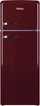 Amica KGC 15631 R Kühl-Gefrierkombination | Retro Design | 206l | Abtauautomatik | 144x55x61,5cm | Weinrot, E (Spektrum A bis G)