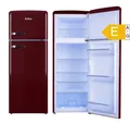 Kühl-Gefrierkombination Retro Amica KGC15631R weinrot 144x55x61cm E 206L