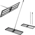 KADAX Rasenrakel 89x29cm mit Stiel, Nivellierrechen für Rasenpflege, Rasenplanierrechen zum Nivellieren von Boden, Rasenplanierer aus Metall, Flächenebner