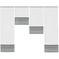 4er-Set Miniflächen Vorhang   , grau , Synthetik , Maße (cm): B: 100 H: 120