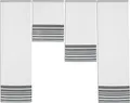 Experience by Omega 4er Mini Flächenvorhang Set Anthrazit 4028 I 4 Teile I Scheibengardine Gesamtbreite 120 cm (4x30cm) I Höhe 100/60/40/100cm, 4028 02