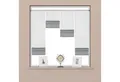 EXPERIENCE Scheibengardine 3er Set Miniflächen Scheibengardine Küchengardine Tunnelzug Fensterspitze Flächenvorhang mit Umhang Weiß Anthrazit Petrol Bistrogardine, Store