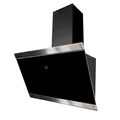 Respekta Dunstabzugshaube kopffrei / Dunstabzugshaube schräg 60 cm / Glasschirm mit Edelstahlrahmen in Schwarz / Abluft - und Umluftfunktion / CH89060S /  / 39–59 dB