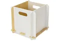 HMF Aufbewahrungsbox Praktische Regalbox aus Holz zum Zusammenstecken (1 St), Holzbox passend für Bücherregale, 25 x 25 x 25 cm, Weiß