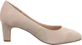 Tamaris Damen Pumps klassisch rund Blockabsatz samtige Haptik 1-22418-41, Größe:39 EU, Farbe:Beige