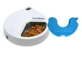 Cat Mate C300 Automatischer 3-Mahlzeiten-Futterautomat mit Digitalem Timer (366) – Für Katzen oder Kleine Hunde, Für Nass- und Trockenfutter, Mahlzeiten Bis zu 330 g Pro Stück, Weiß