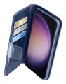 cellularline - Book Agenda - Galaxy S24 Ultra - Eleganz und Funktionalität in Einer einzigen Lösung - mit integrierter mikrobaner antibakterieller Technologie - Blau