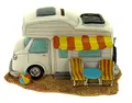 Kremers Schatzkiste Wohnmobil 17cm Spardose Urlaubskasse - Camping Sparbüchse - bunt mit Drehverschluss Geldgeschenk Reise Dekoration für Camper & Reisefreunde Reisekasse Sparschwein
