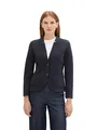 TOM TAILOR Damen 1038703 Basic Ottoman Blazer mit Taschen , 10668 - Sky Captain Blue, S