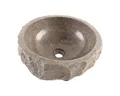 wohnfreuden Aufsatzwaschbecken Erosi Marmor Waschbecken 30 cm grau (Kein Set), NEW-4173