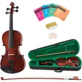 Geige Violine 4/4 Set Natur Fichte Ahorn Karbonfaser Softcase Palisander Bogen