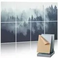Vevor 8er-pack Akustikpaneele, 1200x800x10 Mm, Akustik Wandpaneele, Selbstklebende, Schalldämpfende & Absorbierende Platten Für Zuhause, Büro, Studio, Spielzimmer, Theater, Wald