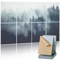 VEVOR 8er-Pack Akustikpaneele, 1200x800x10 mm, Akustik Wandpaneele, selbstklebende, schalldämpfende & absorbierende Platten für Zuhause, Büro, Studio, Spielzimmer, Theater, Wald