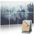 VEVOR 8-Pack Akustikpaneele Akustik Wandpaneele 1200x800x10mm selbstklebend Wald