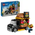 LEGO City Burger-Truck, Bauset mit Spielzeug-Auto für 5-jährige Kinder, Imbisswa