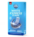 PERLWEISS White Express Strips - Zahnaufhellung in 15 Minuten - Bis zu 2 Stufen weißere Zähne - Soforteffekt mit selbstauflösenden Bleaching Strips - Zahnschmelzschonend & ohne Wasserstoffperoxid