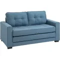 Homcom Schlafsofa,, Blau, Kunststoff, 75x85x147.5 cm, Wohnzimmer, Sofas & Couches, Schlafsofas