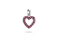 THOMAS SABO Charm Herz Charm Herz - Connect, mit Rubin (synth), Zirkonia (synth)