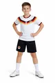 Fashion Boy Kinder Fußball Fan Set Deutschland Germany Trikot + Shorts personalisierbar, in Weiß, Gr. 122, JS1.26.8
